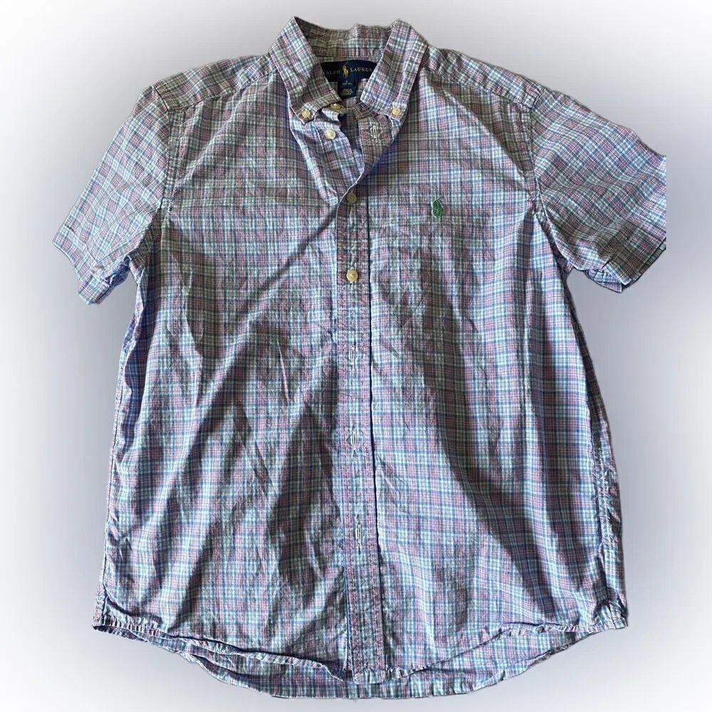 Boys Ralph Lauren Casual Plaid Button Down Shirt